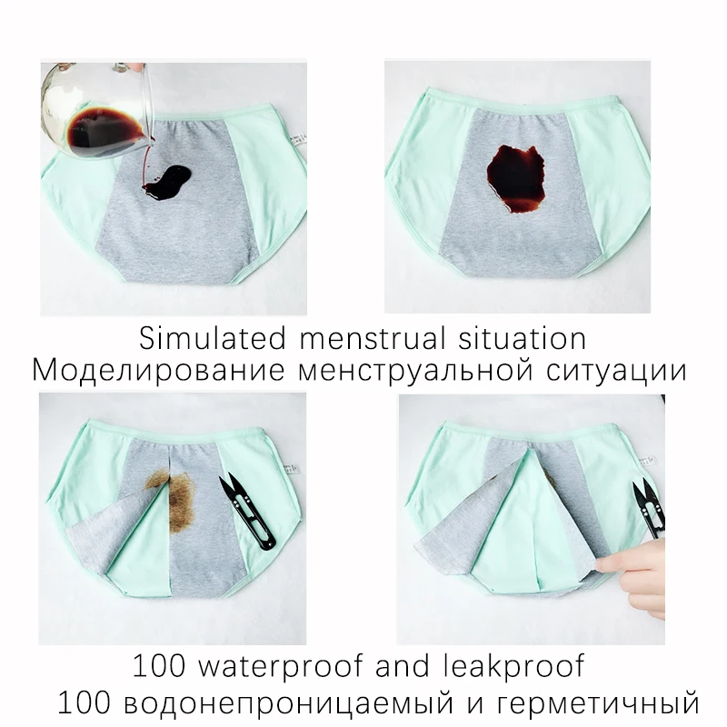 Women Panties Seamless Menstrual Period Panties Leak Proof Physiological Pants Cotton Health Briefs High Waist Warm Female Pants