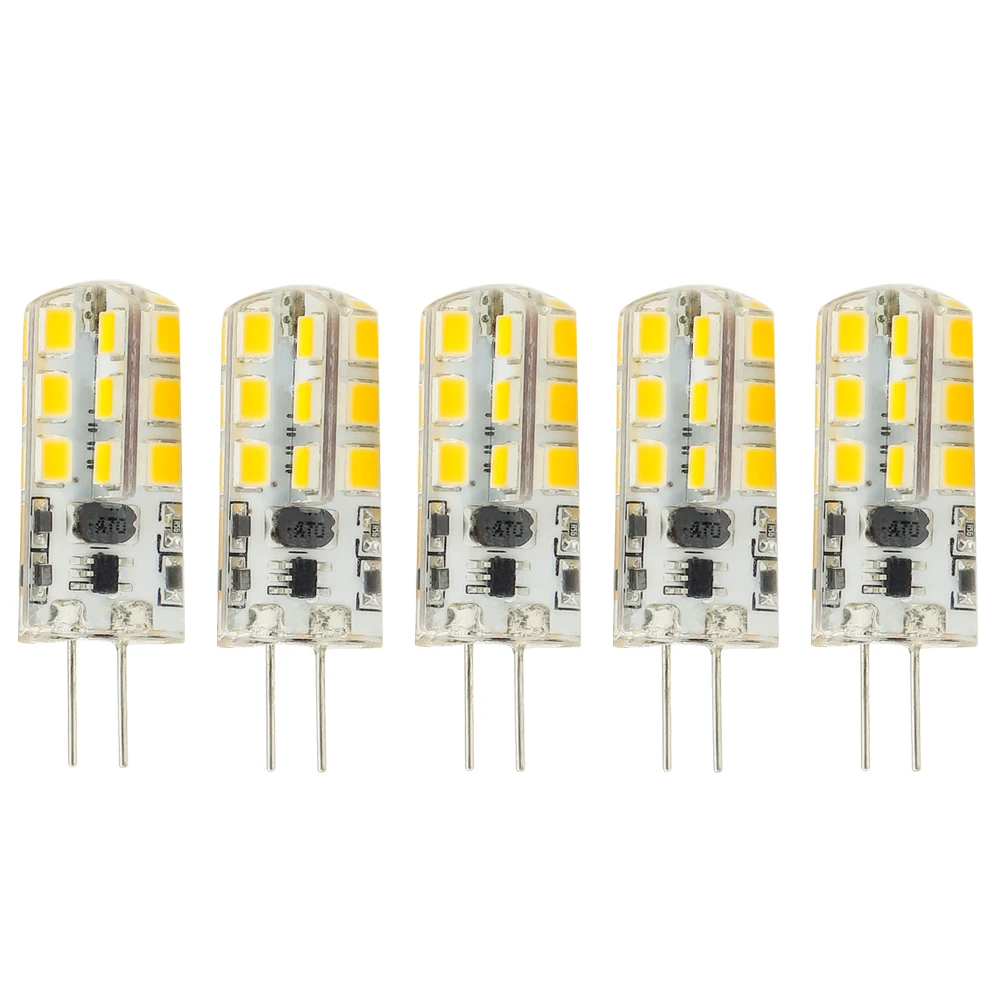 

5pcs/lot G4 AC DC 12V g4 Led bulb Lamp SMD 2835 6W Replace 40w halogen lamp light 360 Beam Angle luz lampada led