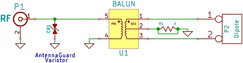 BALanced к UNbalanced BALUN Одна девятка» Крошечный недорогой 9:1 Балун для длинной проволоки HF антенны RTL-SDR(с силой сплиттер