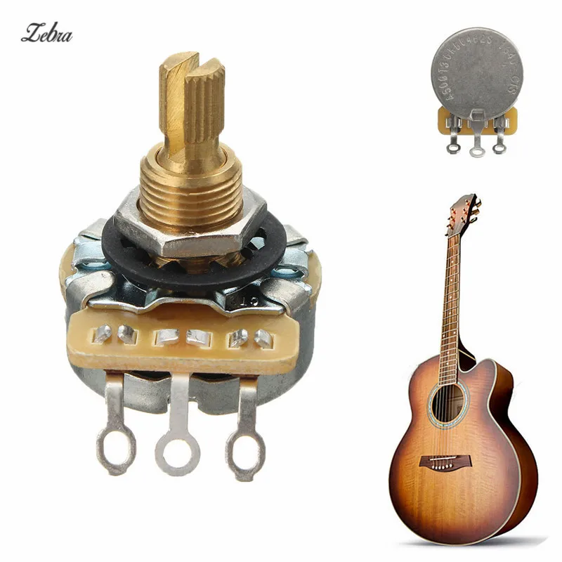 Zebra CTS A500K Electric Bass Guitar Potentiometer Pot for Ukulele Guitarra Guitar Musical