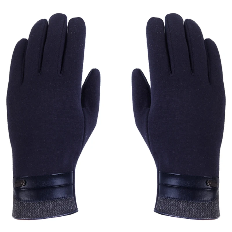 1 Pair men warm Tactiles Gloves for Telephone Screen Autumn-Winter C--Dark Blue 1 Pair men warm Tactiles Gloves for Telephone Screen Autumn-Winter C--Dark Blue