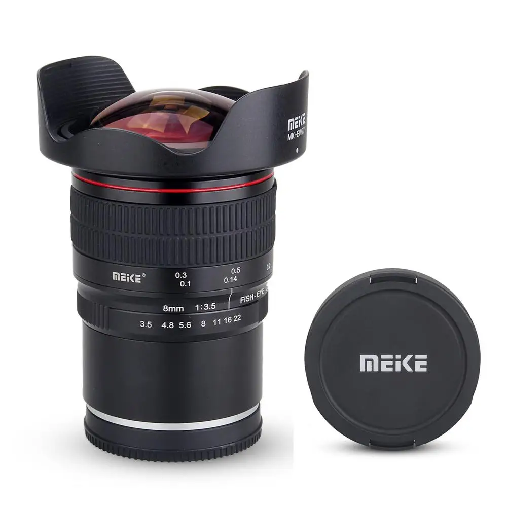 Meike 8 мм f/3 5 широкоугольный объектив рыбий глаз Объективы для камеры Sony A6000 Alpha и Nex