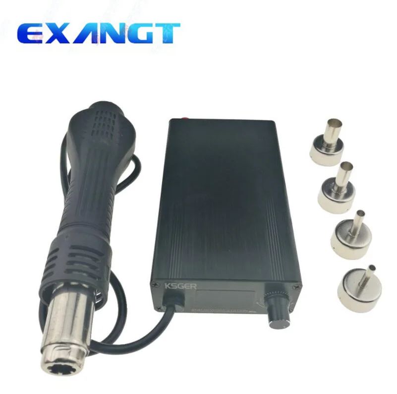 

KSGER Hot Air Gun Soldering Station Handle Electronic STM32 Digital T12 Nozzle Stand 220V DIY Welding Tools Heating Elements