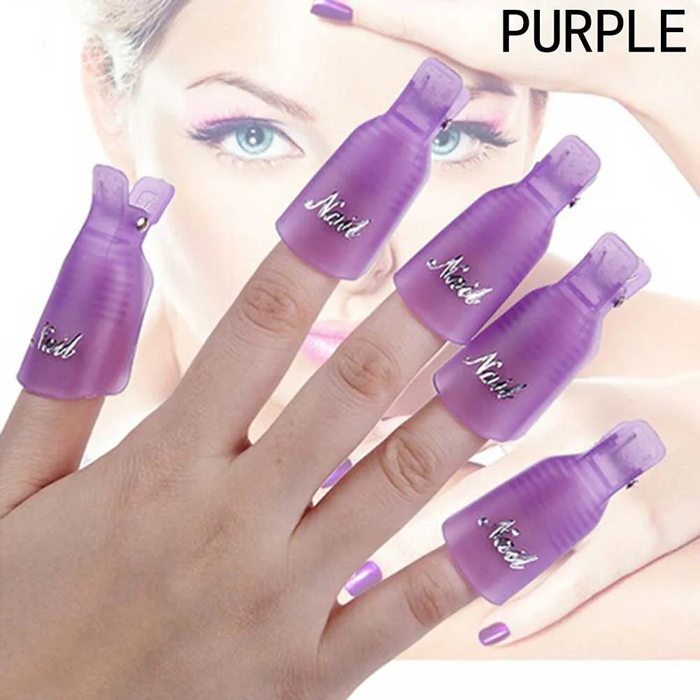 New 5 pcs/ set Wearable Nail Clip Nail Polish Removers Plastic Nail Art