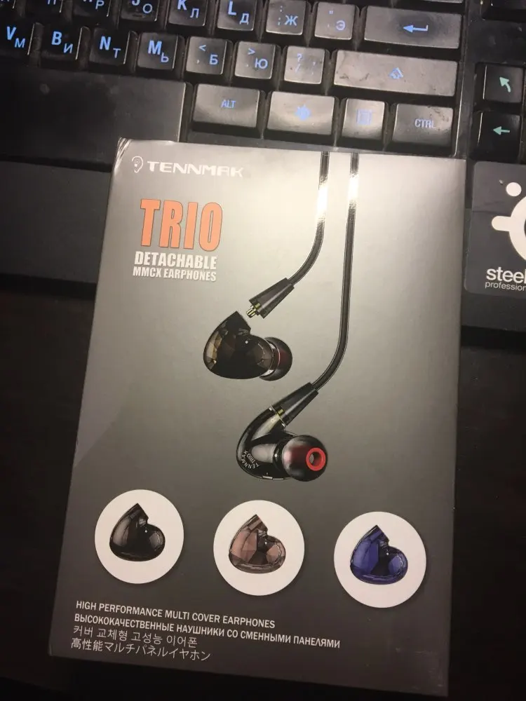 con micr/ófono Color Negro Transparente TENNMAK MMCX Cable Desmontable con Mando a Distancia y micr/ófono para Auriculares TENNMAK Pro Piano Trio y Otros MMCX