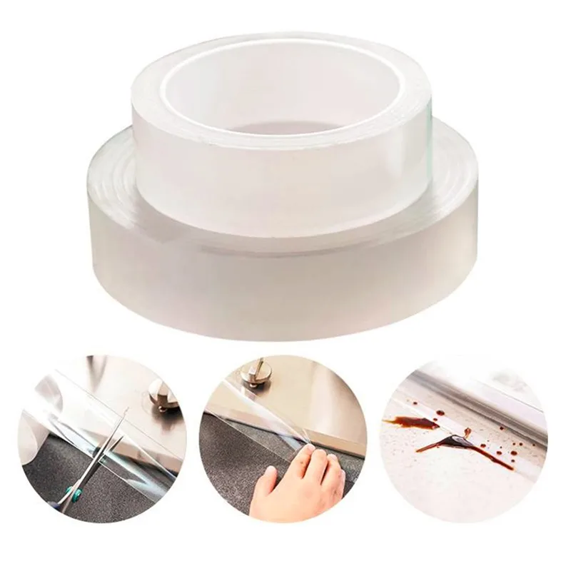 

Durable Acrylic Transparent Adhesive Tape Waterproof Mildewproof Sealant Tape For Kitchen Bathroom Anti Leakage Dirt Caulk Tape