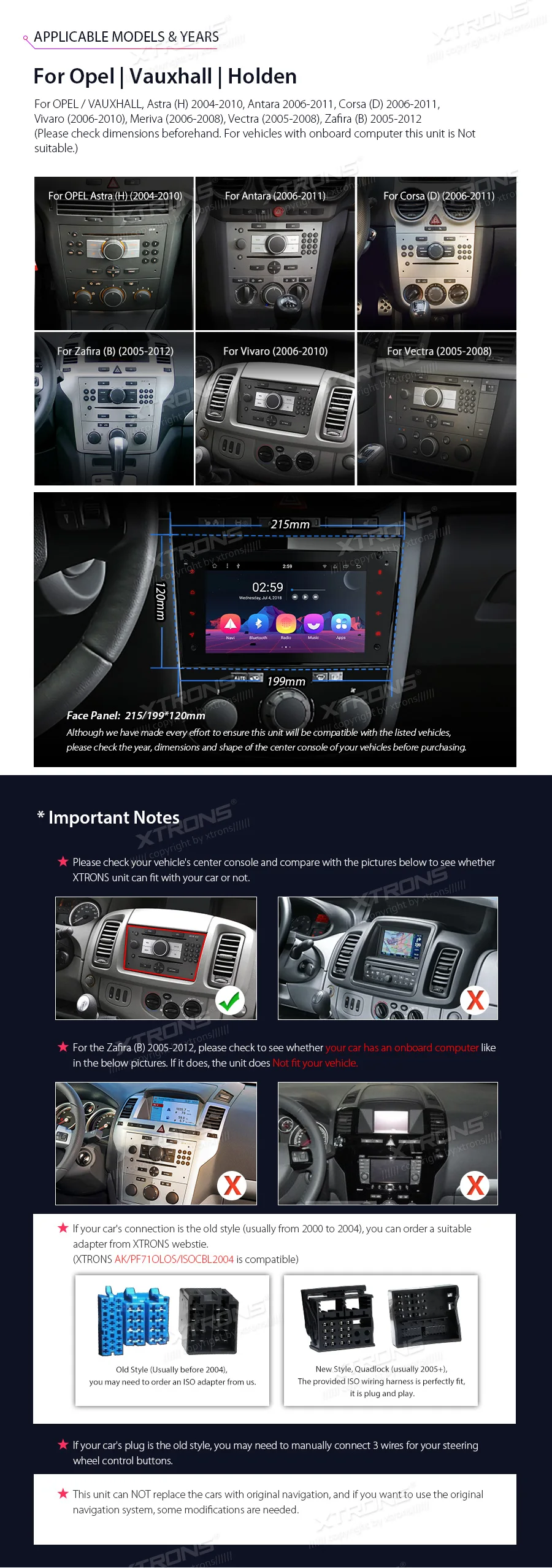 Top XTRONS 7" Android 8.1 Octa Core 2GB RAM 16GB ROM Car Stereo Radio GPS navigation for OPEL Astra Corsa Zafira for VAUXHALL No DVD 2