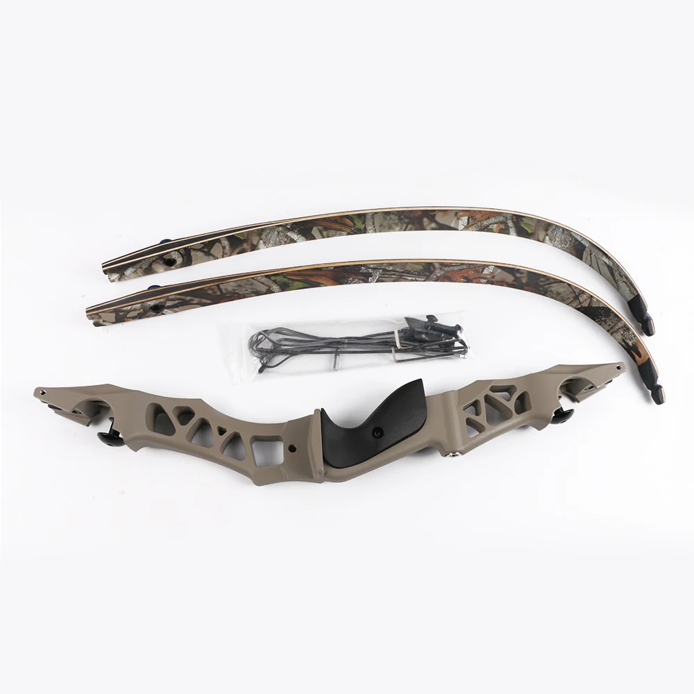 

Factory Price New Design Camo Black Archery Takedown Recurve Laminated Hunting Shooting Bow For Training 1pc With Limb Riser