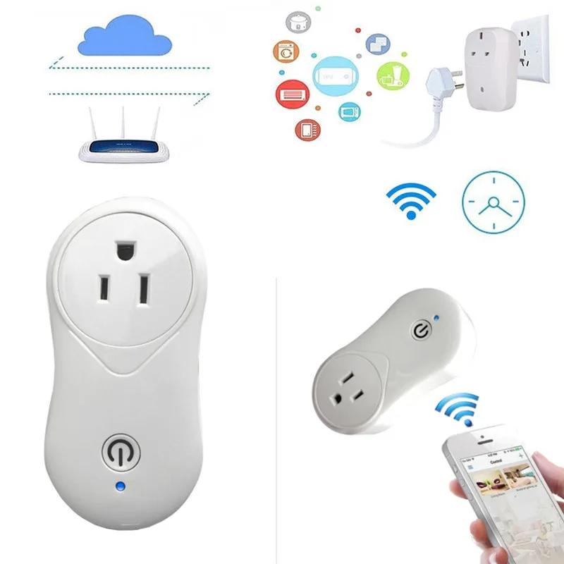 Kinco UK/EU AC 100-240 В 10A Дистанционное управление Smart Plug Wi-Fi Беспроводной приложение Outlet