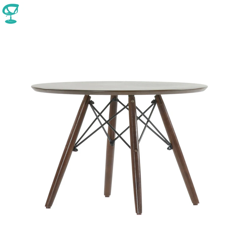 TN12Brown Barneo TN-12 القشرة الداخلية القهوة الجدول للراحة الجدول أثاث لتناول الطعام الجدول اللون البني شحن مجاني في روسيا