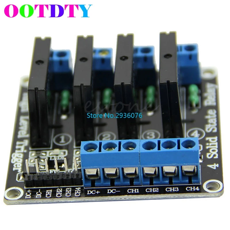 

5V DC 4 Channel OMRON SSR High Level Solid State Relay Module For Arduino 250V2A APR12