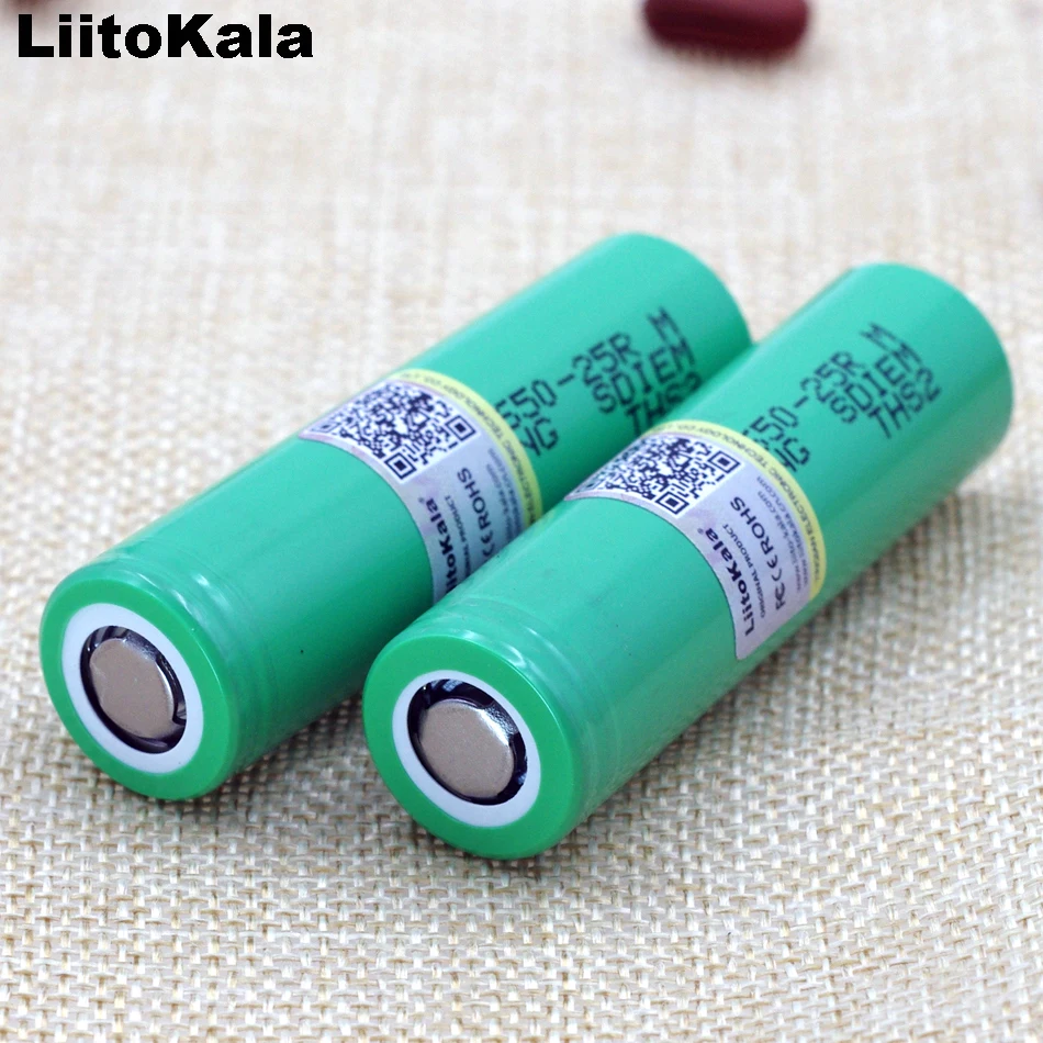 3 шт. Liitokala 18650 INR1865025R 2500 мАч литиевая батарея 20A непрерывной мощности разряда электронная сигарета для