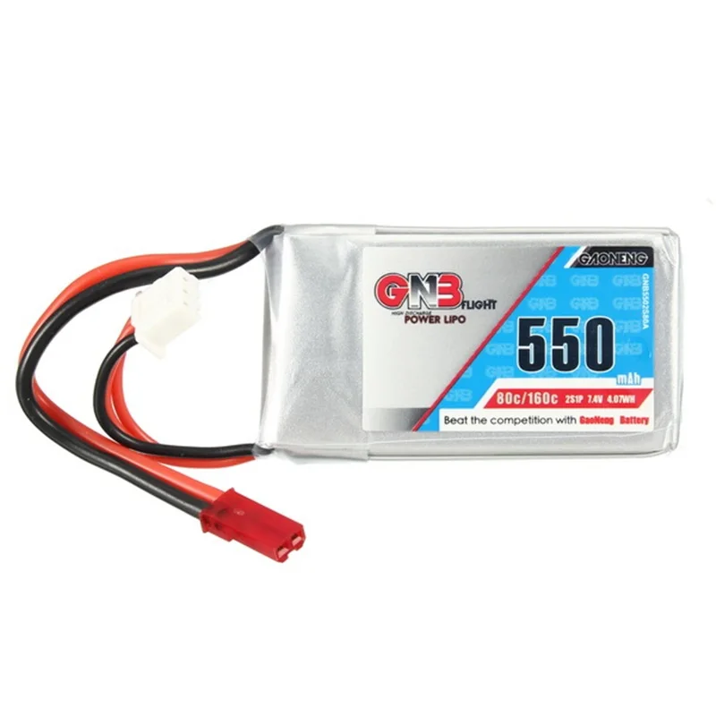 Gaoneng GNB 7,4 V 550 mAh 2 S детская одежда на рост 80, 160C Lipo Батарея JST разъем для Aurora 90 100