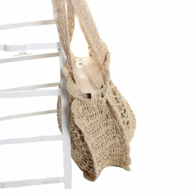 Women Bohemian Straw Bag Big Circle Summer Beach Handbags Vintage Rattan Female Shoulder Bag Handmade Travel Bolsa SS3016 (6)