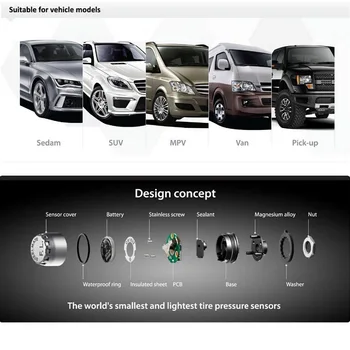 

Original Steelmate TP-79 DIY Wireless TPMS Tire Pressure Monitor with Angle Adjustable LCD Display 4 External Sensors Bar PSI