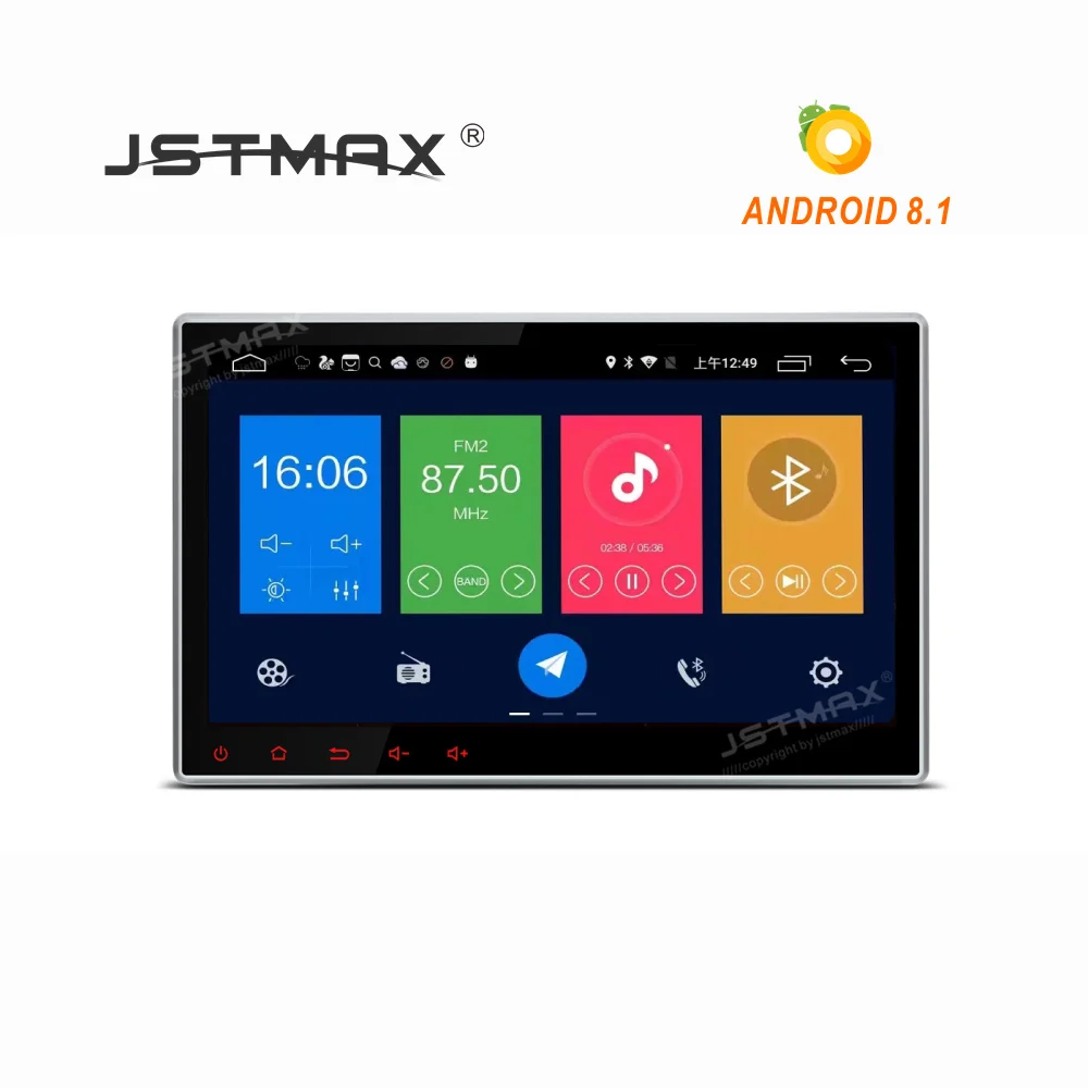 JSTMAX 8,1 "Android 10,2 Автомобильный gps Радио DVD плеер для 2 din универсальный с FM Wi Fi Авто Стерео Мультимедиа стерео плеер