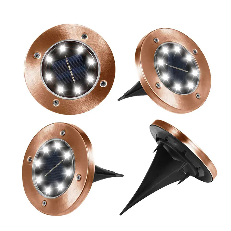

8 LED Solar Light Home Garden Ground Lamp Solar Power Buried Lights Outdoor IP65 Waterproof Under Ground Lamp for Path Way Lawn