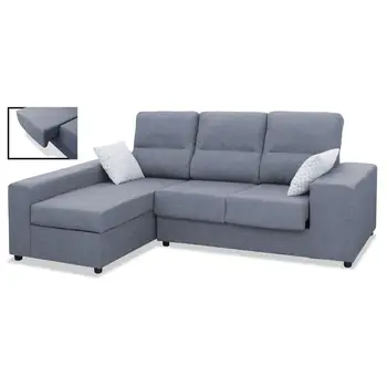 

Sofa chaiselongue, Three Seater, gray color, ref-01