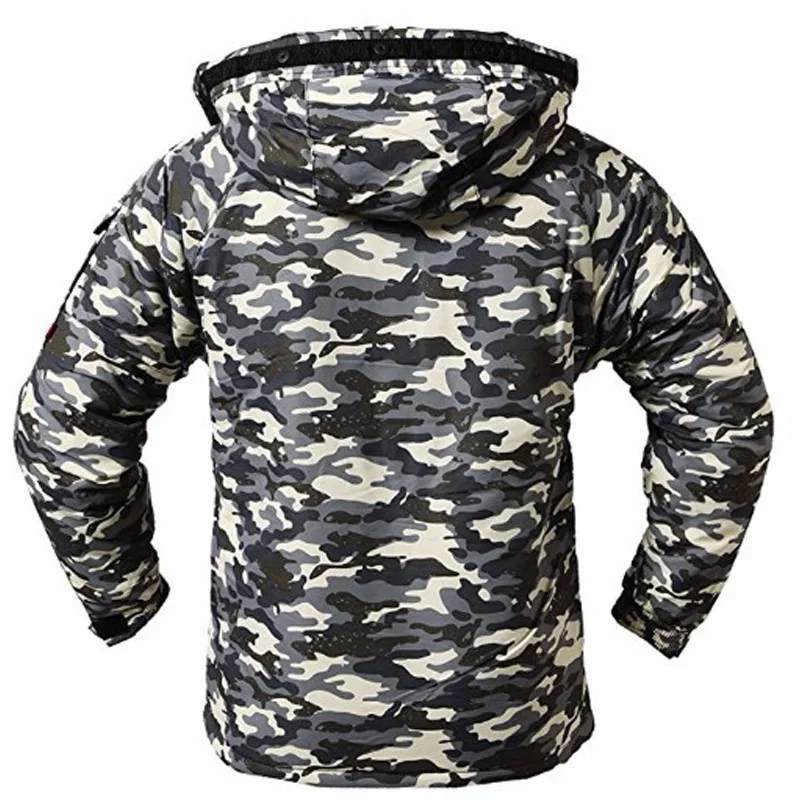 Новое издание "SouthPlay" для мужчин "Черный Военная Униформа" водостойкий 10000 мм капюшон двойной закрытым камуфляж потепления куртка