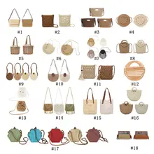 Женская плетеная Сумка из ротанга, круглая соломенная сумка на плечо, летняя винтажная открытая пляжная сумка ручной работы, сумка-мессенджер Bolsas Feminina Muje