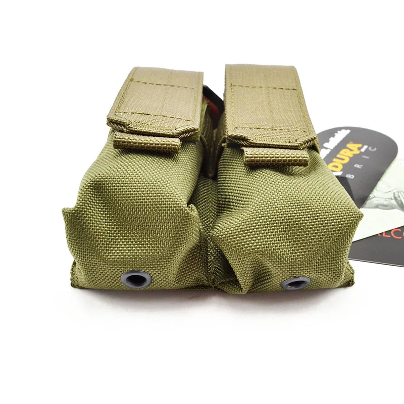 MOLLE 9 мм пистолет двойной подсумок для магазинов CORDURA Модульная Боевая Охота Кемпинг Альпинизм Тактический поход TW-M006