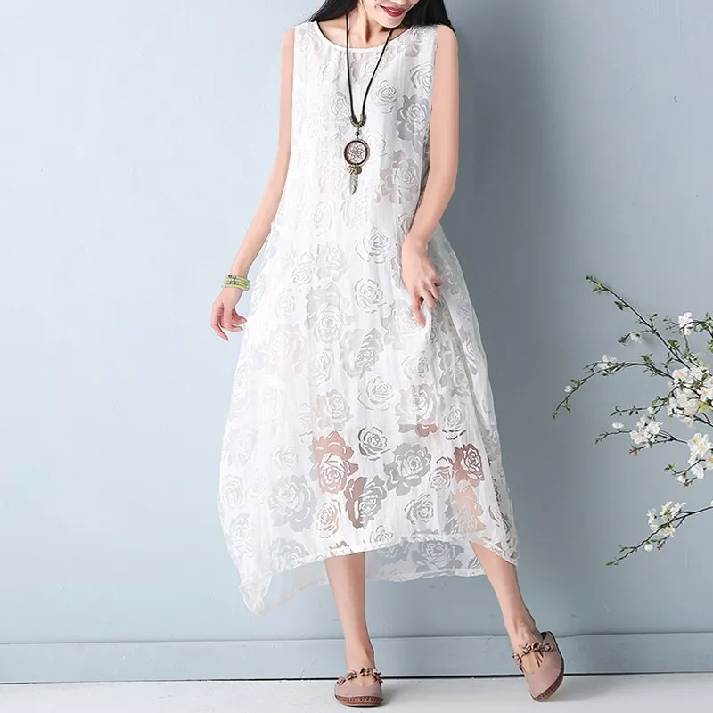 Long sleeveless crochet vest for women dresses dress Long sleeveless crochet vest for women dresses dress