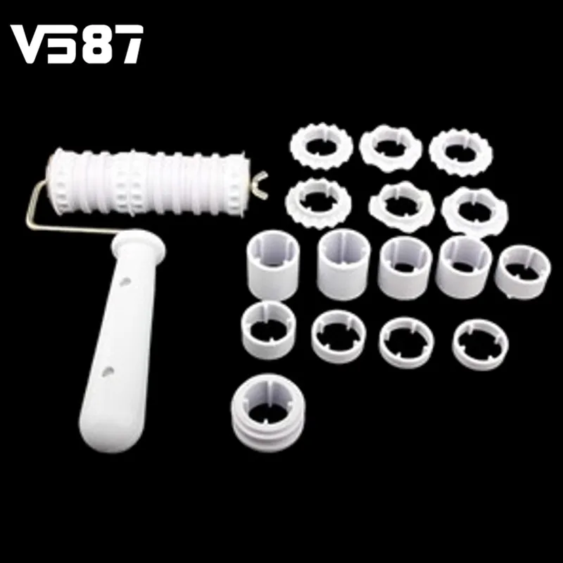 Plastic Fondant Cake Pastry Roller Set Plastic Cookies Cutter Dough