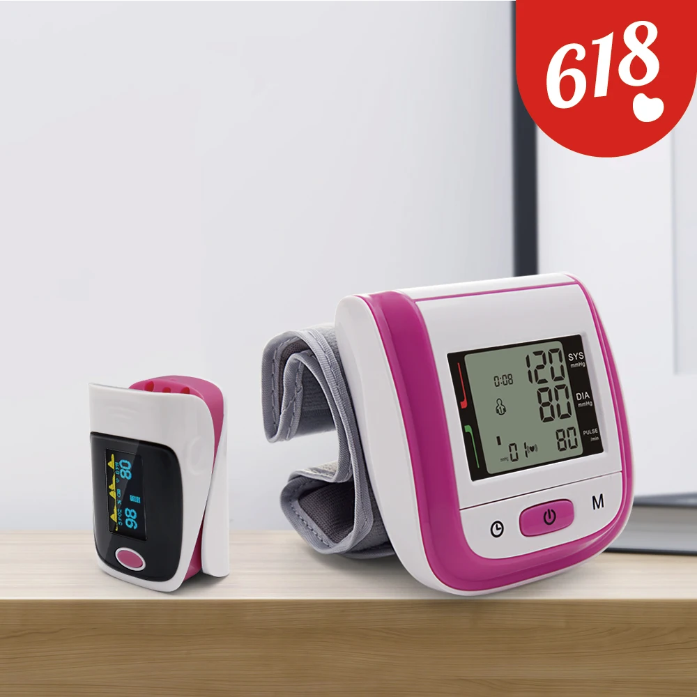 Yongrow Finger Pulse Oximeter & Wrist Blood Pressure Monitor Heart Rate De Dedo SpO2 Health Care Monitor
