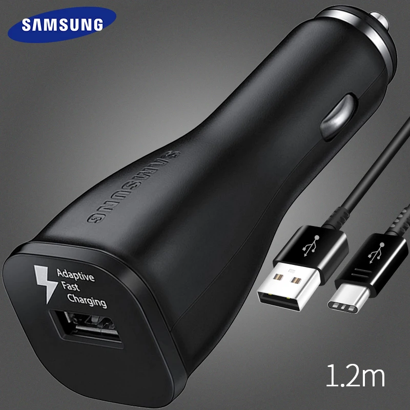 

Samsung S9 S8 plus Fast Car Charger Original Adapter 9V1.67A & 5V2A 3.0 USB Type C Cable 2 USB Note8 S 9 S 8 Note8 C5 C7 C9pro