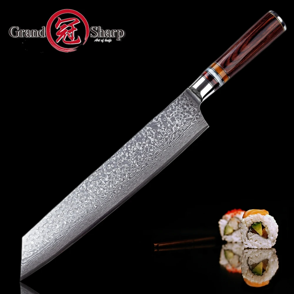 Нож шеф-повара 9,5 дюймов японский дамасский кухонные ножи vg10 японский дамасский стальной нож Инструменты для домашнего приготовления из нержавеющей стали