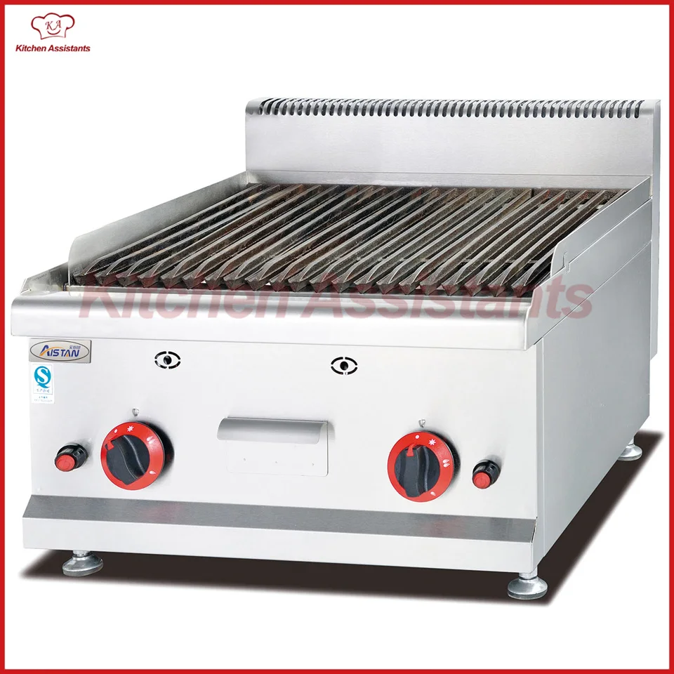 

GH589 counter top gas lava rock grill for commercial use
