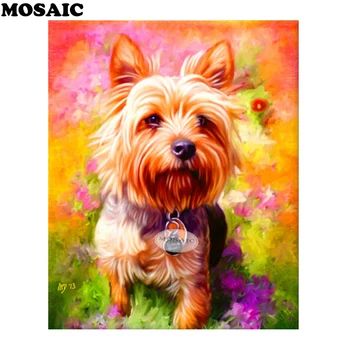 

DIY Diamond Embroidery dog Yorkshire Terrier 5D Diamond Painting Cross Stitch Kits Full Diamond Mosaic Home Decoration B222