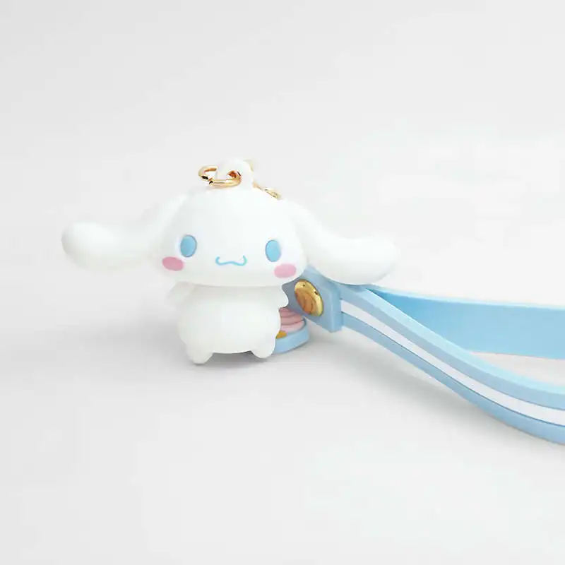 

2019 3D Creative Sanrio Series My Melody Pudding Cinnamoroll Dog Hello Kitty Keychain Bag Pendant Keyring for Girls Figure Toy