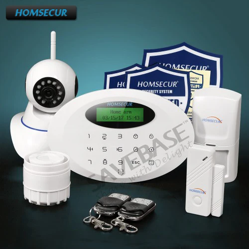 

HOMSECUR Wireless APP Controlled GSM Burglar Alarm System With IOS/Android APP M3GB