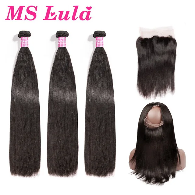 Aliexpress.com : Buy Ms Lula Hair Brazilian Straight Hair Weave with ...