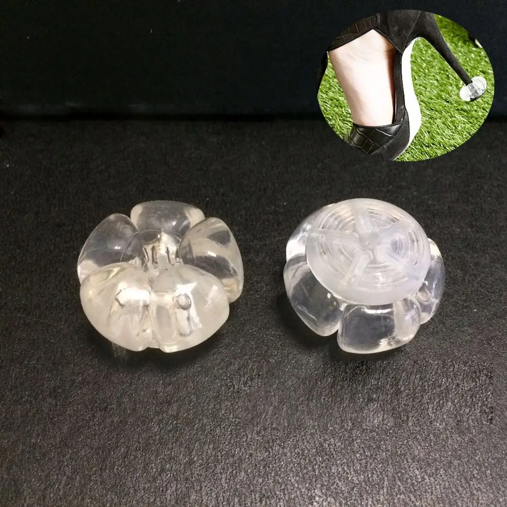 Transparent Flower Heel Shoe Covers Women Shoes High Heel Stoppers