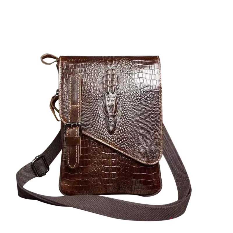 

Sales Promotionmen bag genuine leather crossbody messenger bags men's shoulder men bag flap zipper vintage coffee crossbody bag
