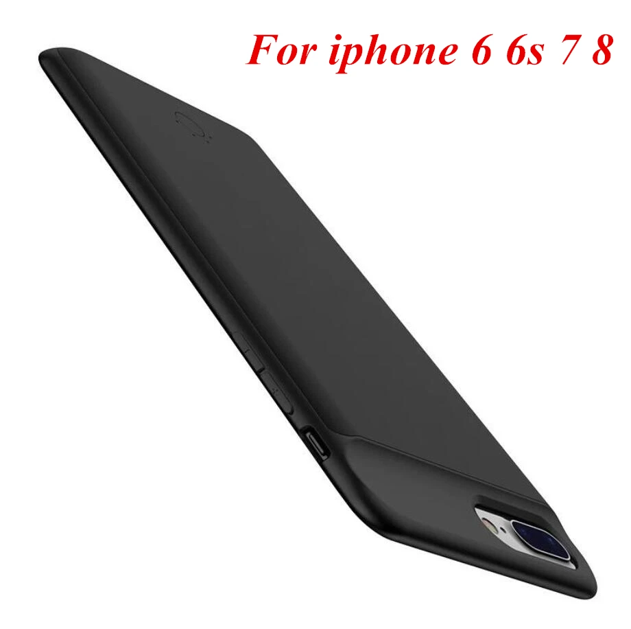 For iPhone 6 Power Case Ultra thin Silicone material Battery Charger Case Smart For iPhone 6 6S 7 8 Power Case Bank 4.7 Inch