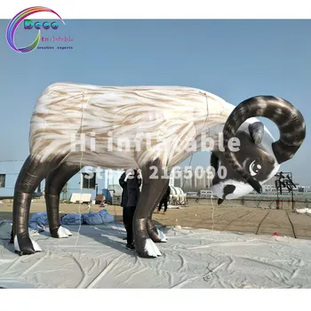 

6m long giant inflatable replica goat sheep mutton by sea
