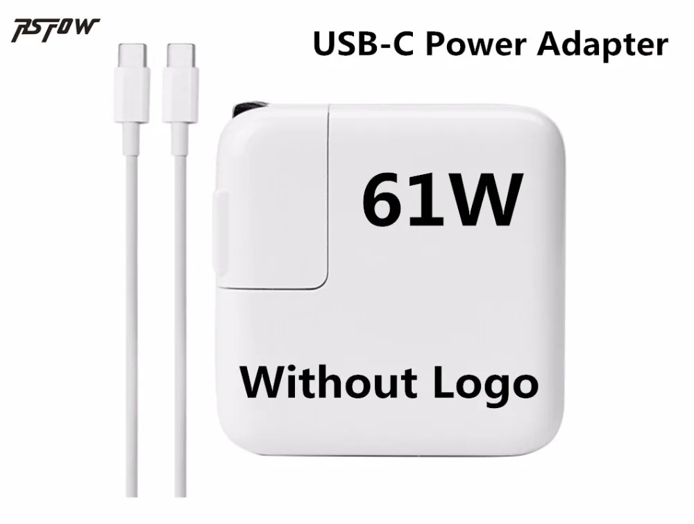 RsFow 61W USB C Power Adapter Type C Charger Without Logo For Macbook pro 13inch A1706