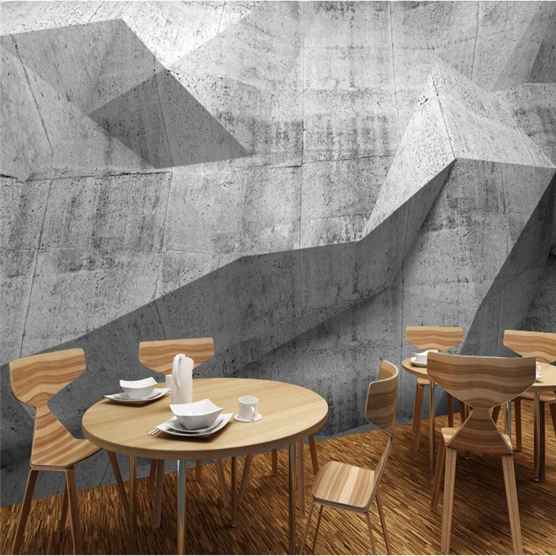 Ретро 3D обои кафе бар Фреска Ностальгический промышленный ветер цемент обои для гостиной обои домашний Декор РЕСТОРАН