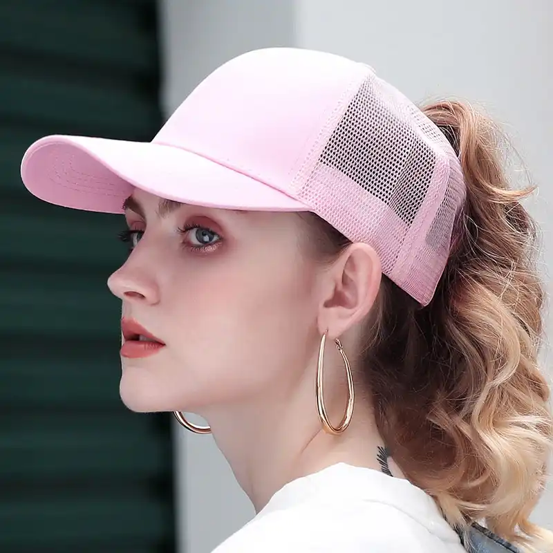Image result for Trendy Ponytail Baseball Cap Women