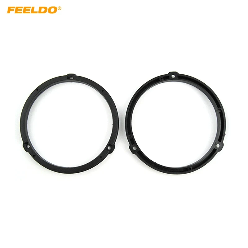 FEELDO 2pcs 6.5" Car Stereo Speaker Spacker Mat For Peugeot 508 308 2008 Plates Bracket Spacers Refit Holder Rings#6028