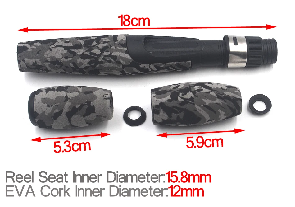 MNFT 1 комплект Camoulage EVA приманка литая/спиннинговая ручка для рыболовной удочки сплит-ручка комплект ручка с катушкой сиденье для строительства Удочек