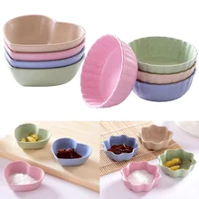 LNRRABC лист пшеничной соломы 4 цвета 1 шт. Новинка 4 формы Клубная смазка тарелка круглый пластик кухонные аксессуары Сердце Мини Размер