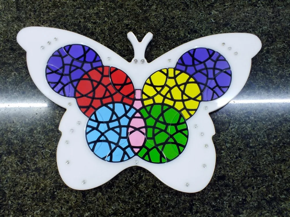 

VeryPuzzle Butterfly Geranium 6-rings Puzzle Cubo Magico Gift idea Birthday X'mas