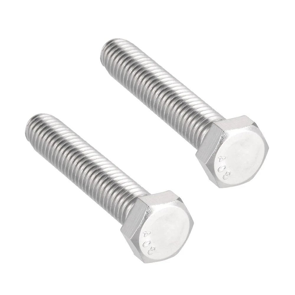 

UXCELL 2Pcs Bolts 3/8-16x2" 304 Stainless Steel Hex Head Screw Bolts Fastener Hardware Home Improvement Ship Assembly Bolt