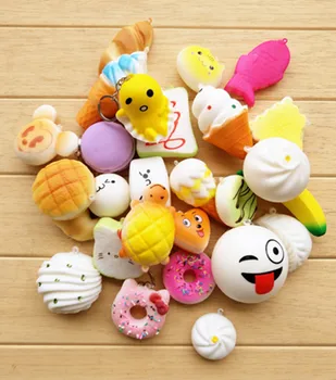 

30Pcs/set Cute Mini Soft Squishy Slow Rising Simulation Medium unicorn jumbo donut food cat panda ice cream squishies toys gift