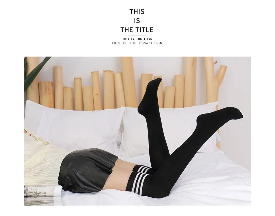Warm Long Stocking Fashion Striped Knee Socks Girls Student School Sock Cotton Thigh high Over Knee High socks Female Ladies (2)