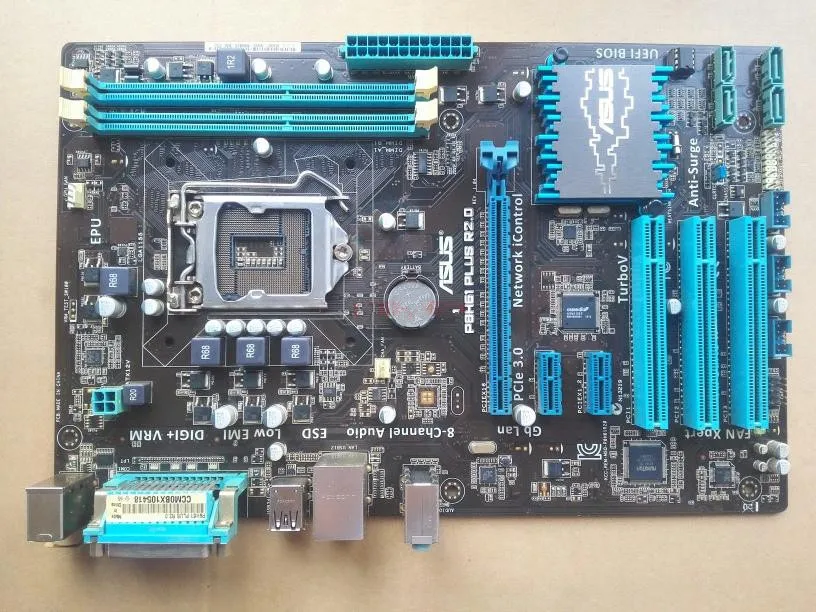 LGA1155 для ASUS P8H61 PLUS R2.0 оригинальная б/у настольная H61 1155 Материнская плата DDR3 |